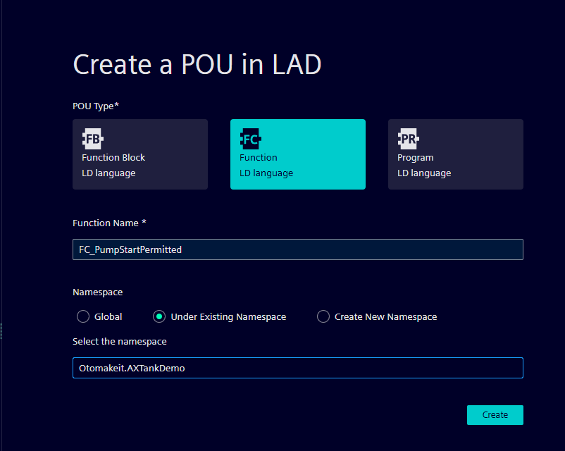 XLad wizard configured for the pump permissive Function