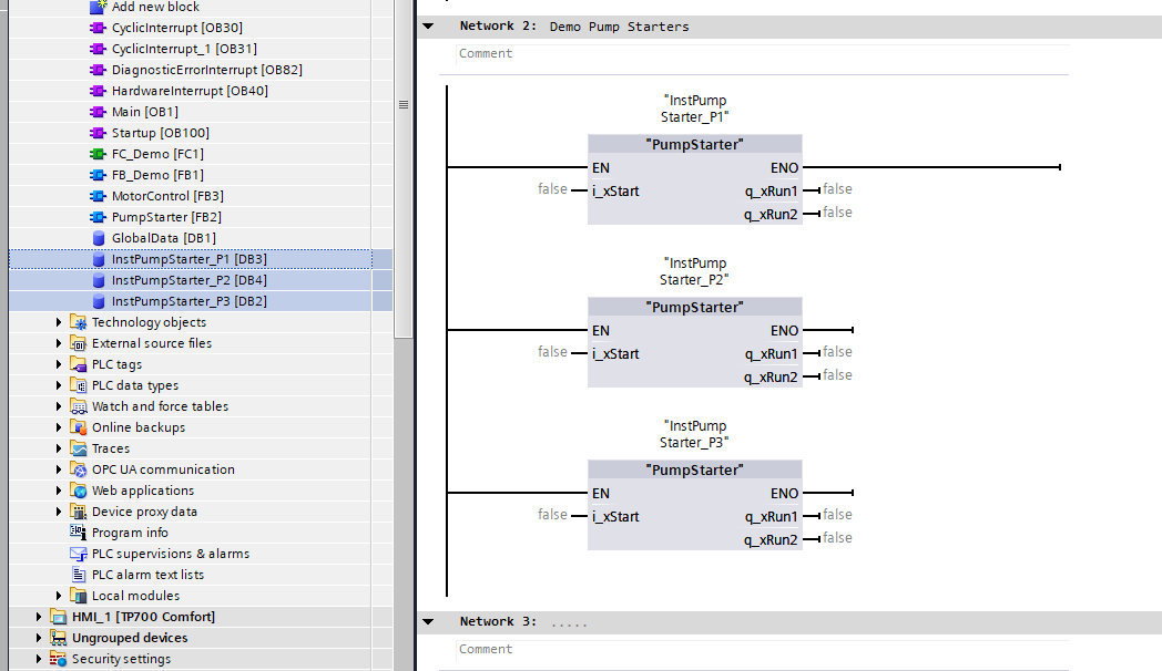 Function Blocks vs Functions in TIA Portal — Code, State, and the Instance